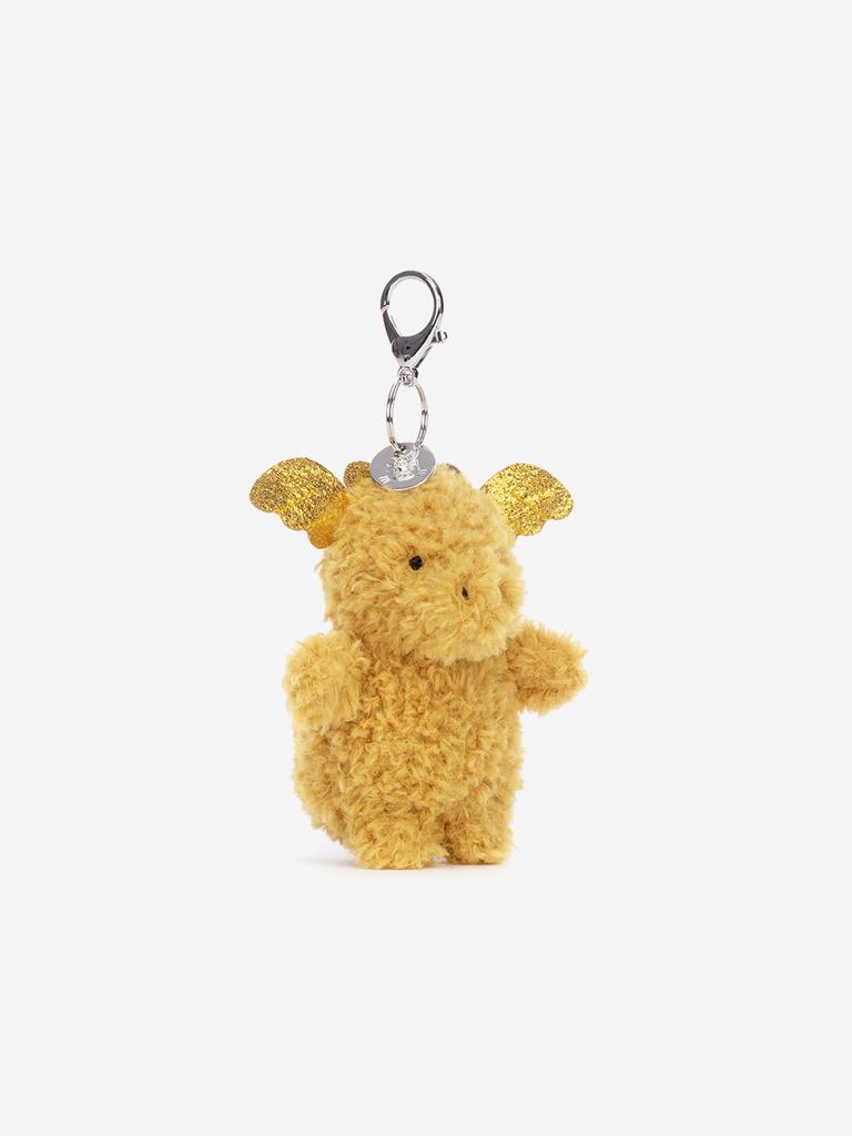 Jellycat Little Dragon Bag Charm in Yellow (16cm)