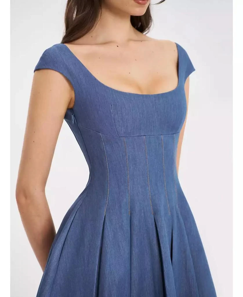 Miss Circle Women's Sada Pleated Denim Mini Dress - Dresses & Skirts - Free  Shipping - BeyondStyle