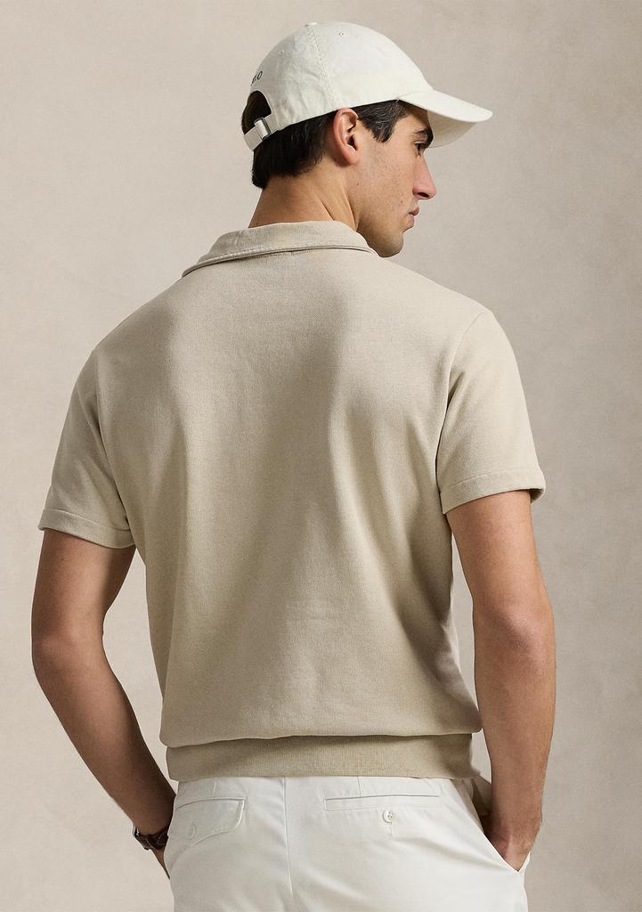 Ralph Lauren Loopback Fleece Polo Collar Short Sleeve Sweatshirt