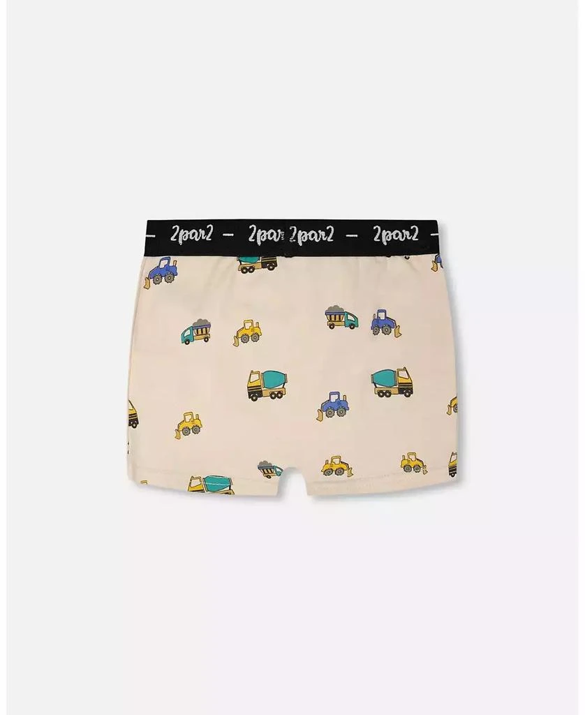 Deux par Deux Boy Cotton Boxer Truck Print 2