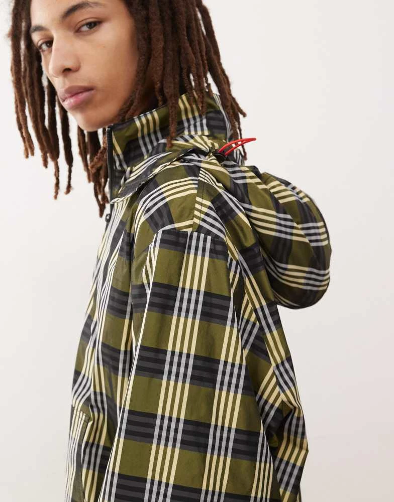 COLLUSION COLLUSION overhead checked jacket in yellow 4