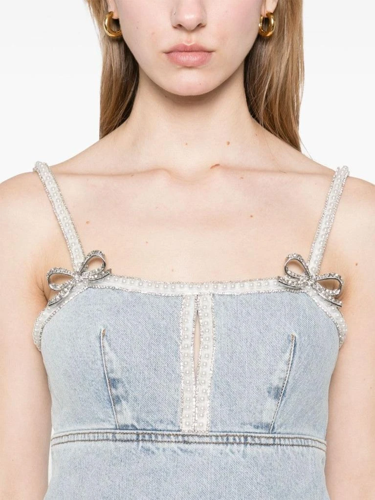 beaded denim dress Ashley Lauren 11511 Formal Dresses Denim 0 / Denim main image 1