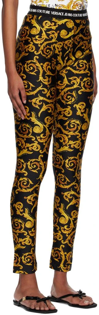 Versace Black Sketch Couture Leggings 2