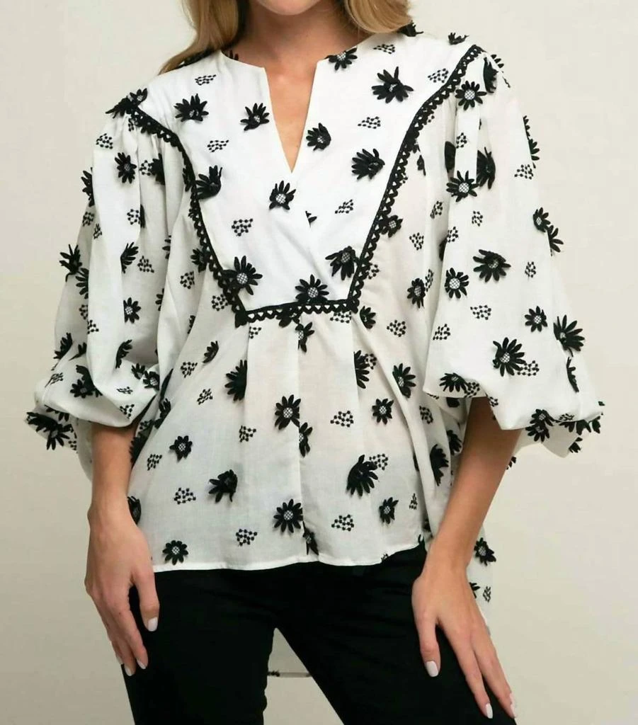 Eva Franco Roxy Blouse In Black Forest 1