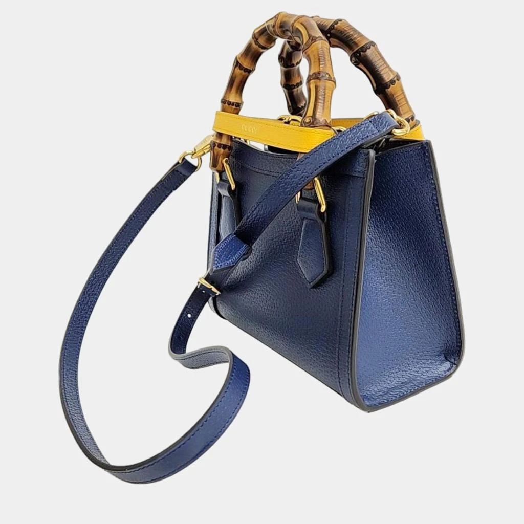 Gucci Gucci Blue Leather Mini Diana Tote Bag  2
