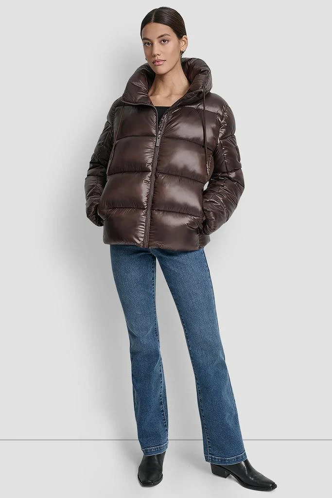 DKNY FUNNEL-NECK LIGHTWEIGHT PUFFER JACKET 8