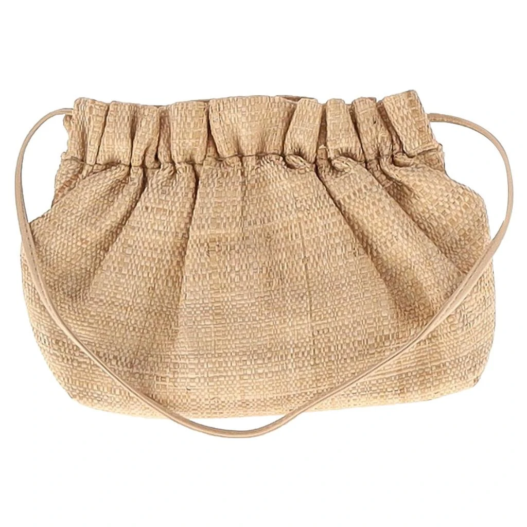 Loeffler Randall Willa Mini Cinch Clutch in Beige Raffia 1