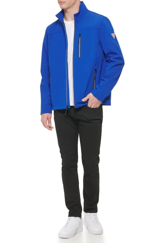 GUESS Stand Collar Softshell Rain Jacket 4