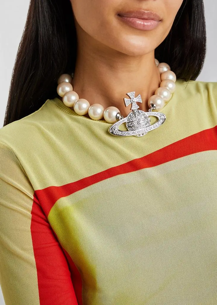 Vivienne Westwood Neysa orb faux pearl necklace 2