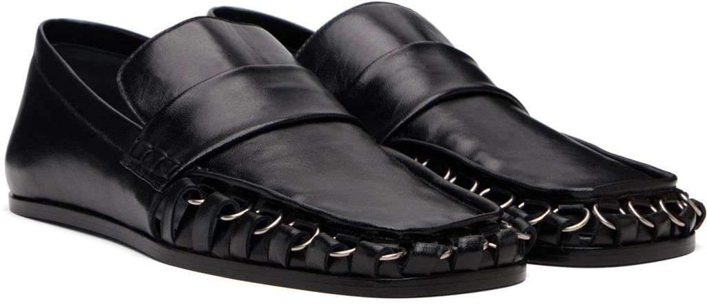 Jil Sander Black D-Ring Loafers 4