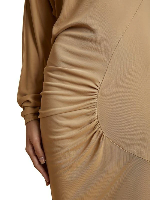Khaite Oron Gathered Long-Sleeve Dress 4