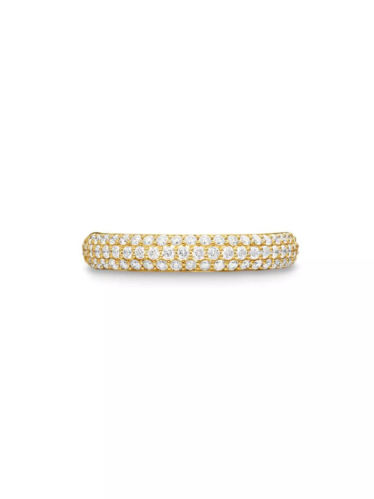 David Yurman DY Mercer Pavé Band Ring in 18K Yellow Gold 3