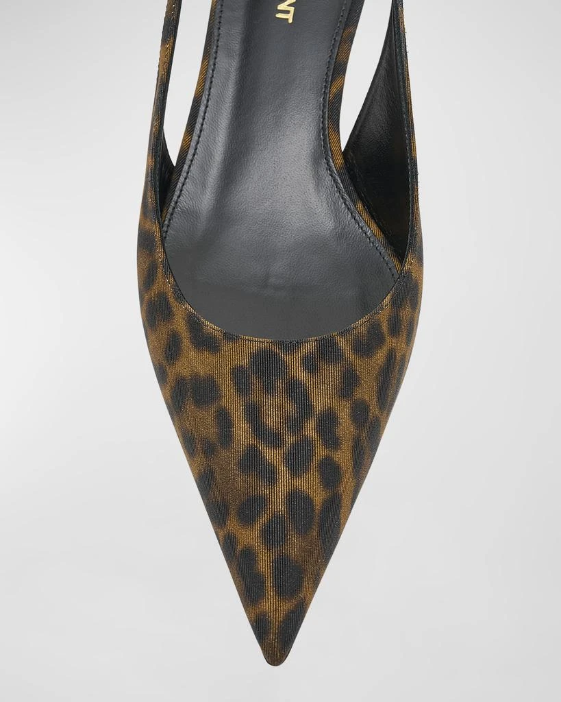 Yves Saint Laurent Cherish Leopard Slingback Pumps 4