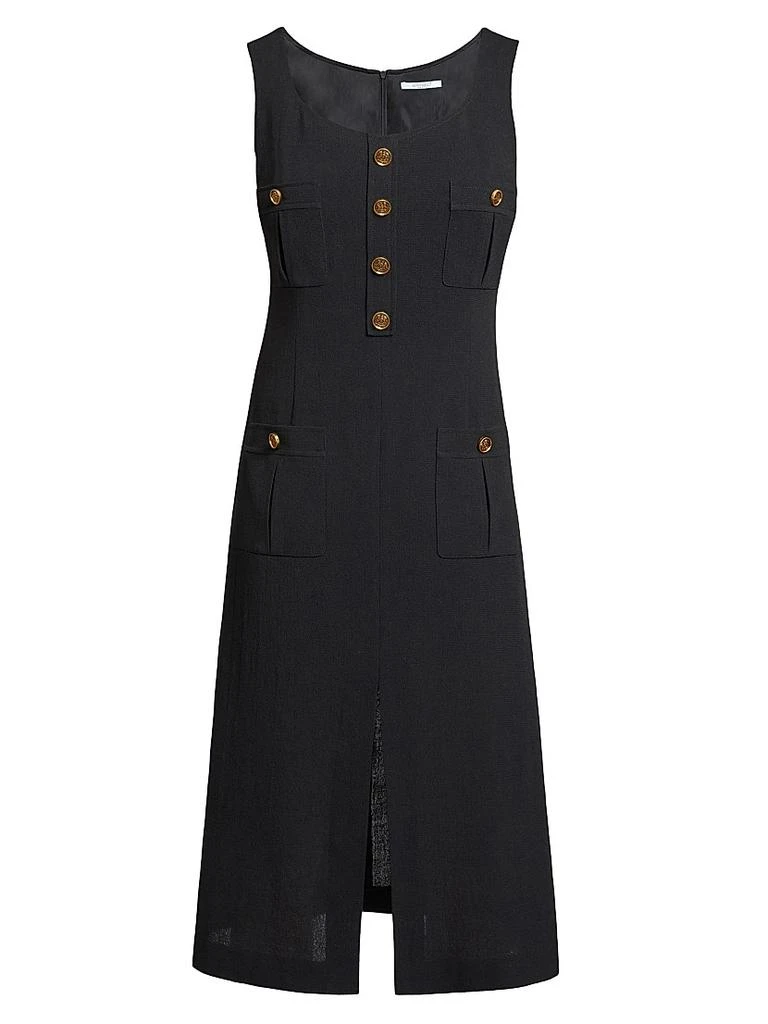Santorelli Virgin Wool A-Line Midi-Dress 1
