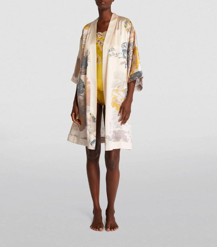 Carine Gilson Silk Butterfly Short Robe 2