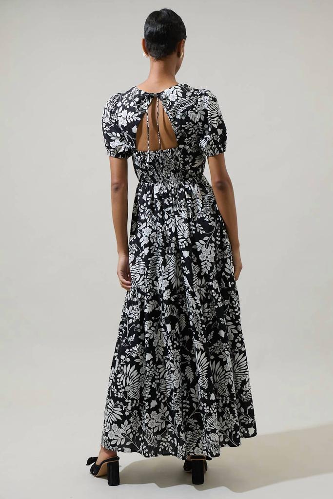 Sugarlips Sugarlips - Pine Hill Floral Becca Tiered Maxi Dress