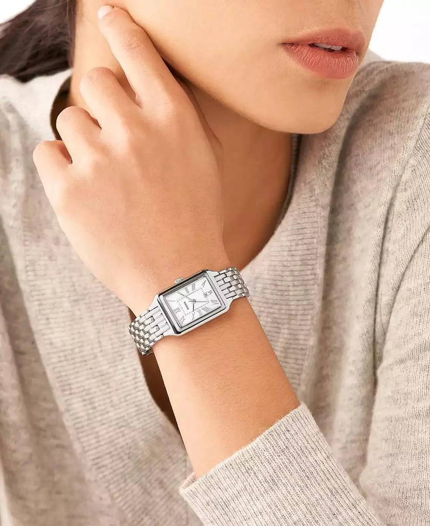 Fossil Women's Raquel Silver-Tone Stainless Steel Bracelet Watch, 23mm 5