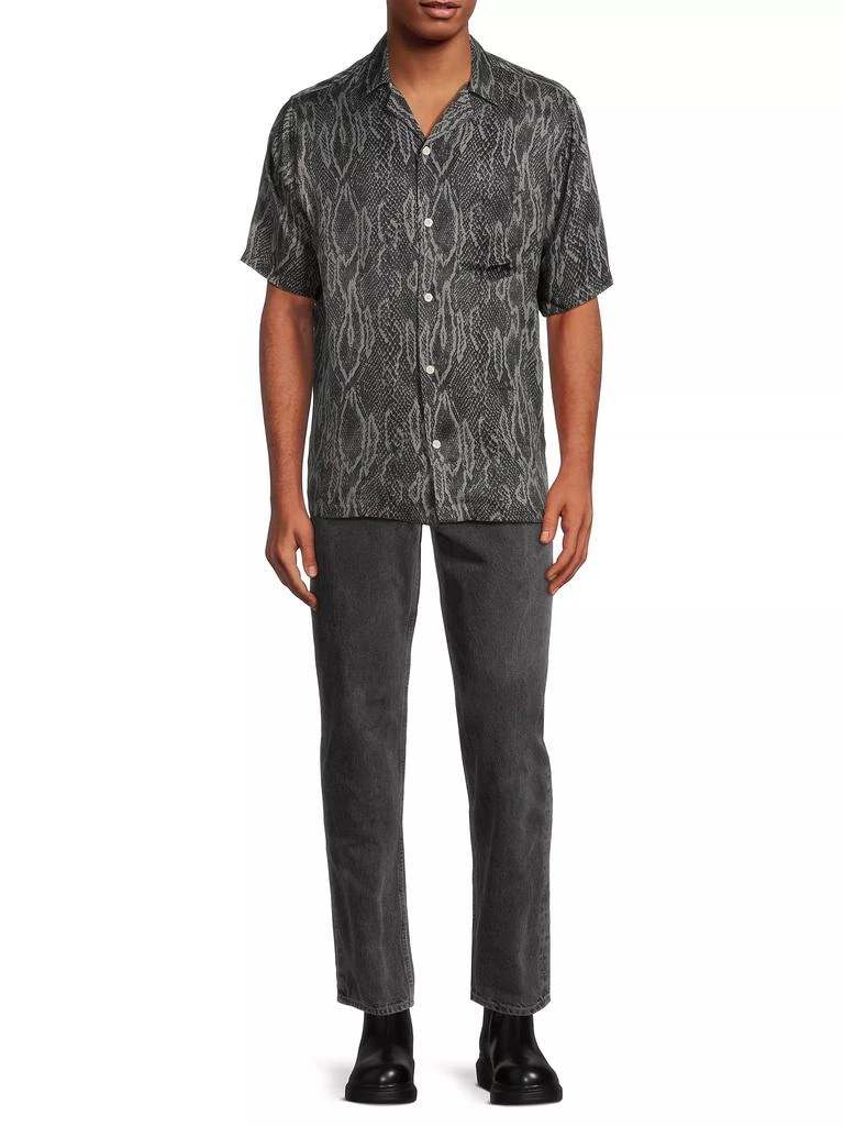 ALL SAINTS Boomslang Snake Relaxed-Fit Camp Shirt 2