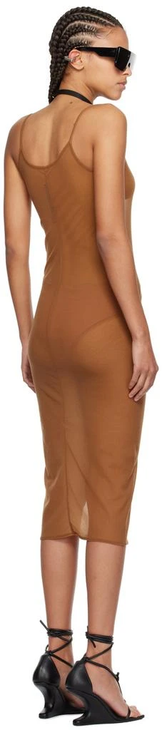 Rick Owens Brown Slip Midi Dress 3