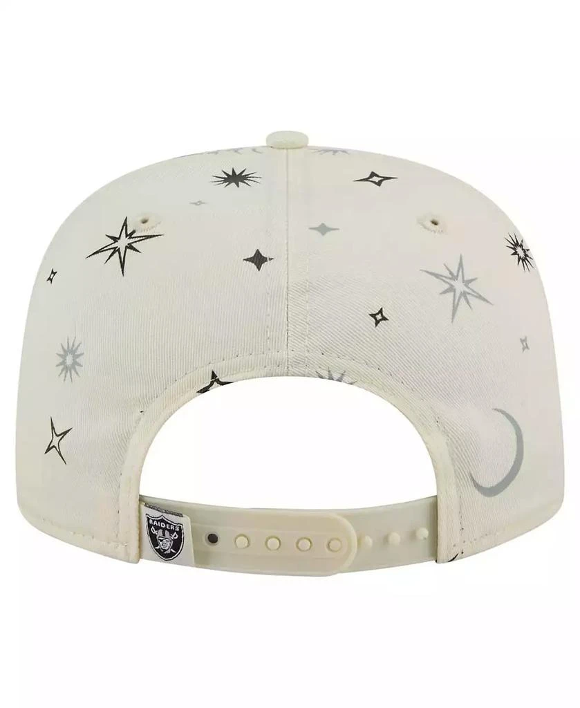 New Era Men's Cream Las Vegas Raiders Celestial Golfer Adjustable Hat 4