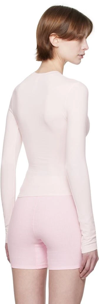 SKIMS Pink Cotton Jersey Long Sleeve T-shirt 3