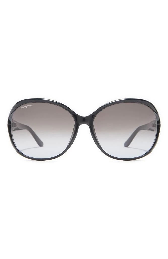 Shop Salvatore Ferragamo 61mm Round Sunglasses on Sale at  display picture 3