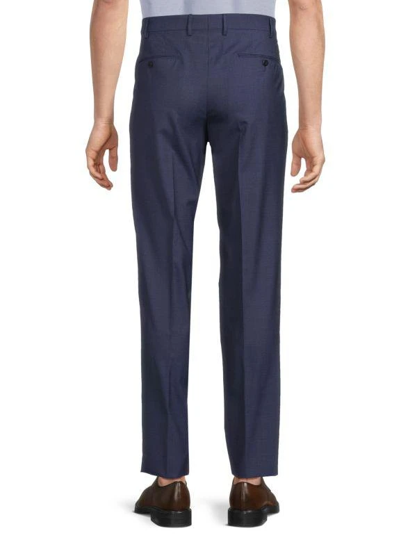 Zanella Tailored Fit Flat Front Wool Pants 2