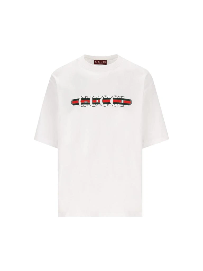 Gucci Gucci Logo Printed Jersey T-Shirt from Cettire
