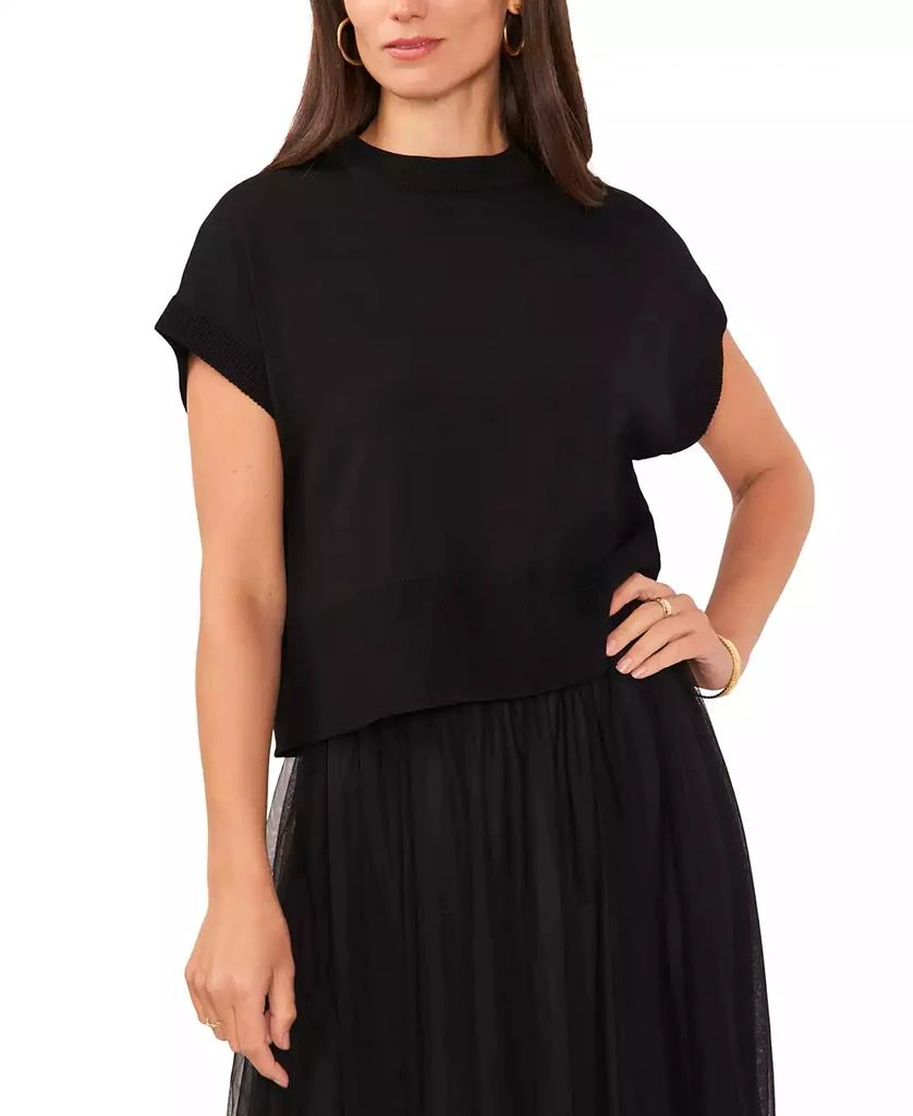 Vince Camuto Women's Drop-Shoulder Short-Sleeve Sweater 1