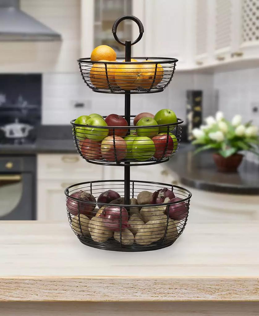 Mikasa Gourmet Basics By Round Wrap 3-Tier Basket