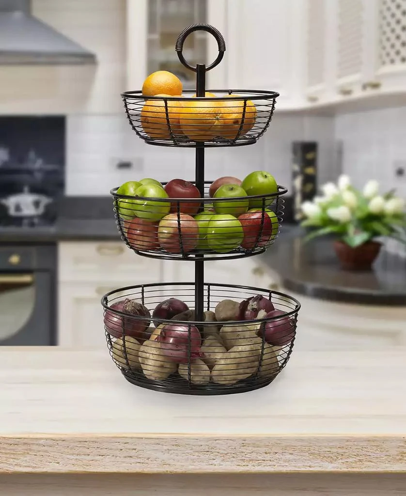 Mikasa Gourmet Basics By Round Wrap 3-Tier Basket 2