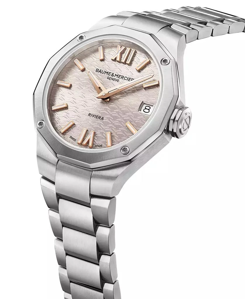 Baume & Mercier Women's Swiss Riviera Stainless Steel Bracelet Watch 33mm 2