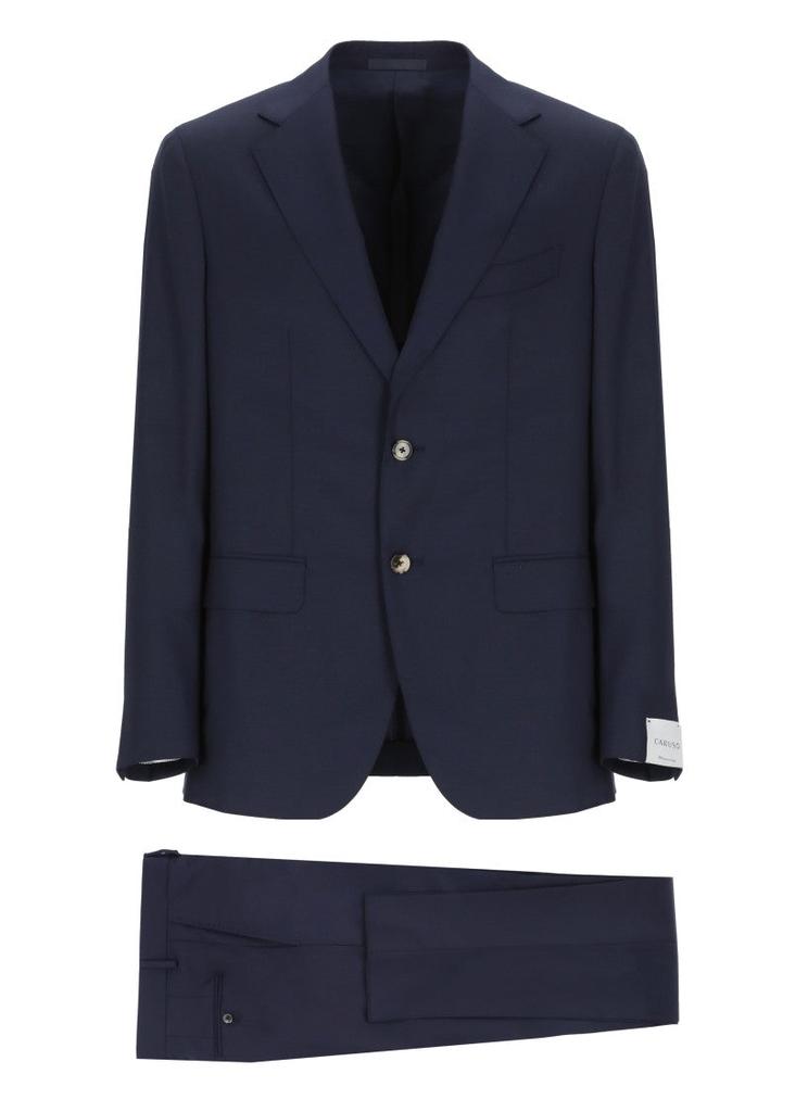 CARUSO Blue Wool Suit