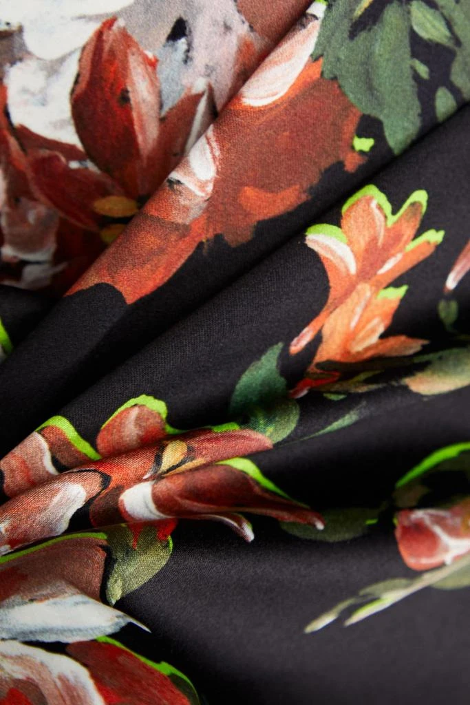 VIVETTA Floral-print stretch-satin midi dress 4