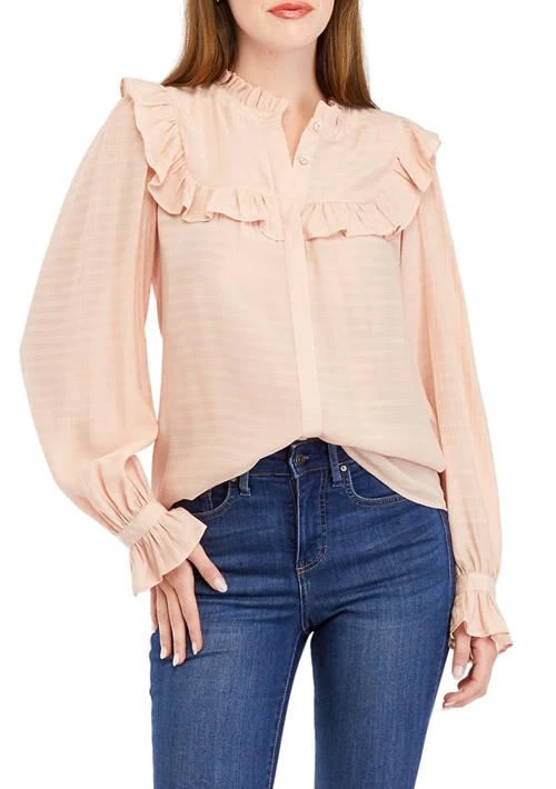 Wonderly Womens Shadow Stripe Blouse 1