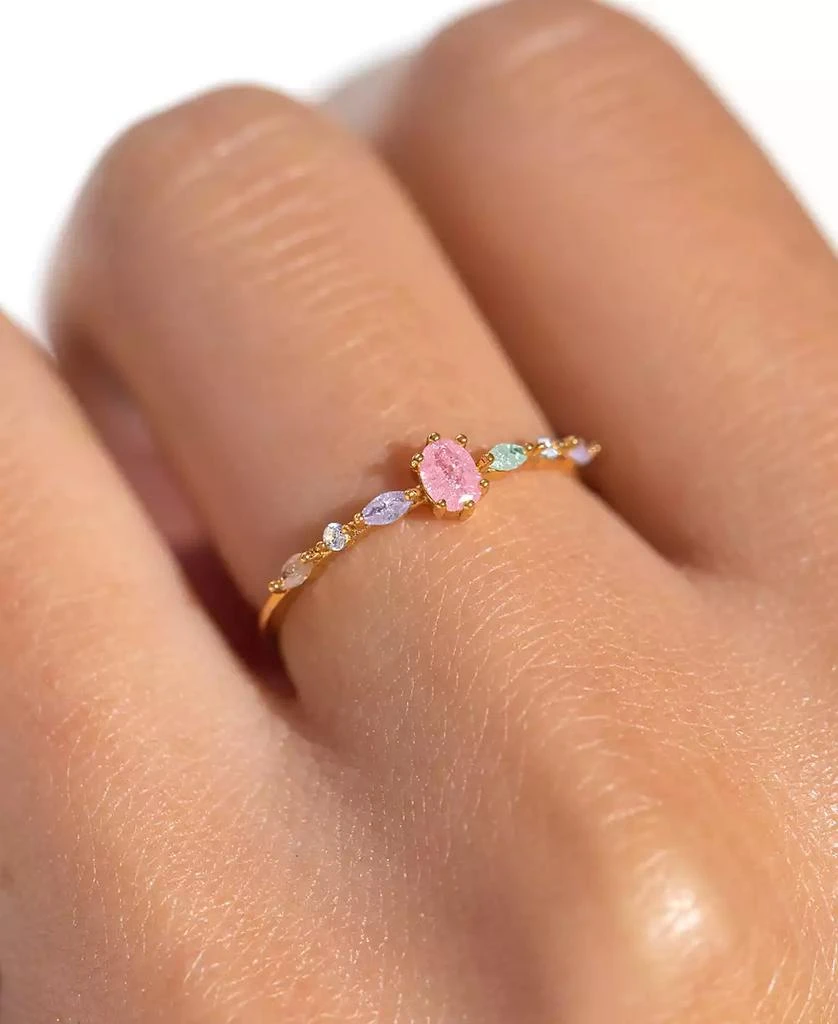 Girls Crew Crystal Pastel Sherbert Ring 2