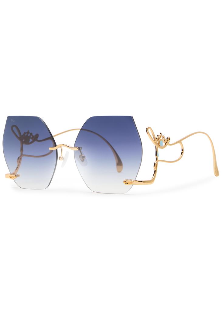 FOR ART'S SAKE Cry Me A River butterfly-frame sunglasses