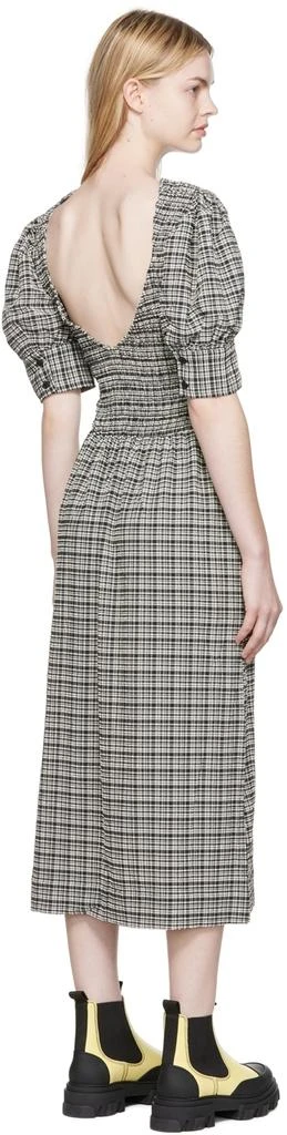 Ganni Gray Open Back Midi Dress 3