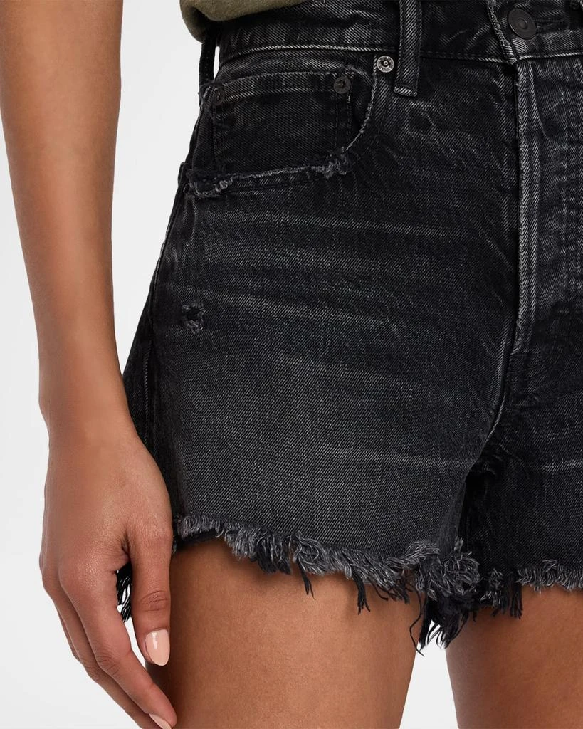 MOUSSY VINTAGE Harrington Distressed Denim Shorts 5