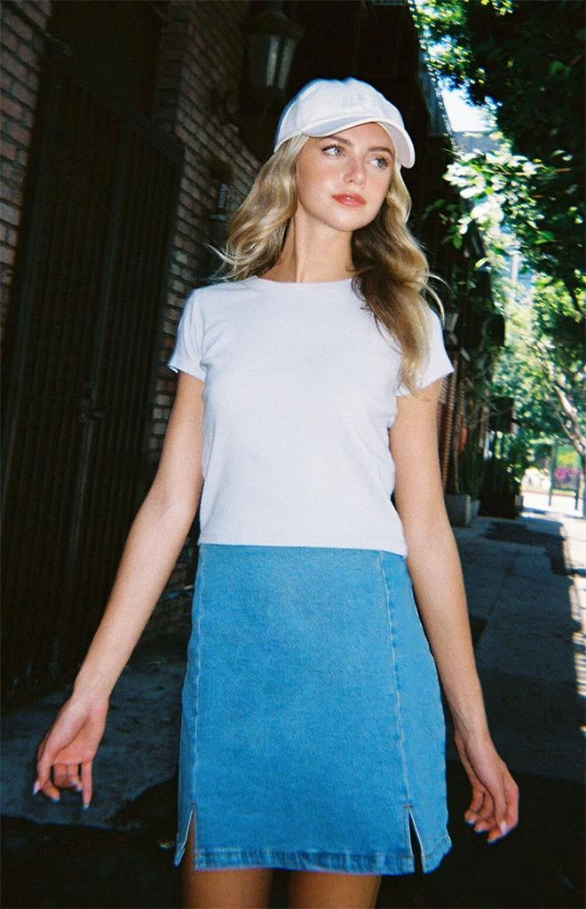 John Galt Light Blue Ashley Basic T-Shirt 1