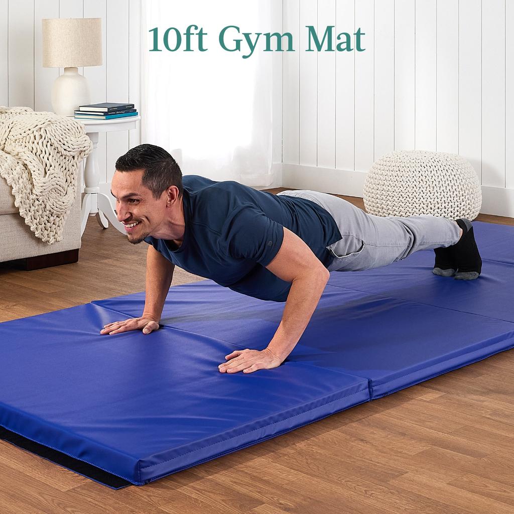 Best Choice Products 10ftx4ftx2in Folding Gym Mat 4-Panel w/ Carrying Handles 
Folding Balance Beam
