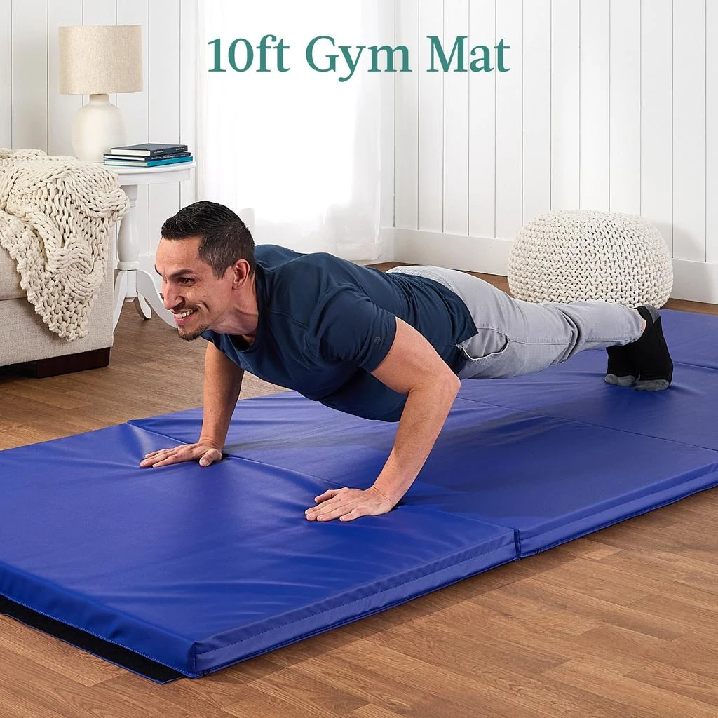 Best Choice Products 10ftx4ftx2in Folding Gym Mat 4-Panel w/ Carrying Handles 
Folding Balance Beam 2