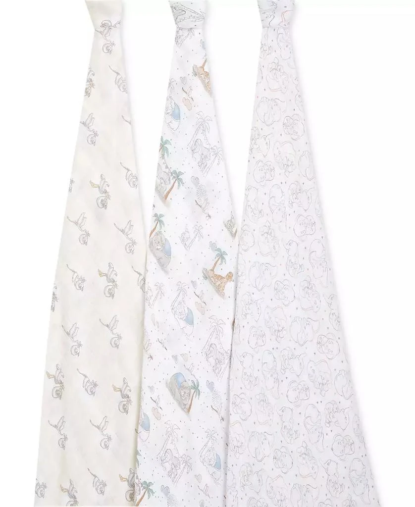 aden by aden + anais Baby Boys or Baby Girls Dumbo Swaddles, Pack of 3 2