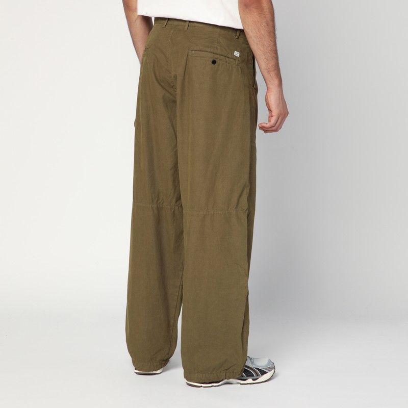 C.P.COMPANY BEIGE-GREEN COTTON TROUSERS