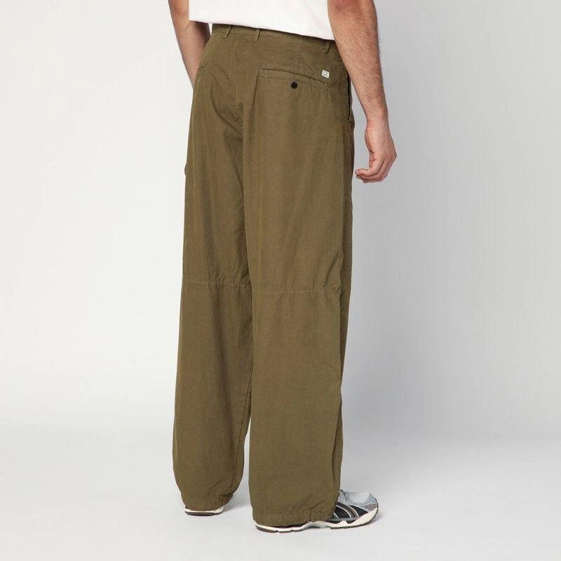C.P.COMPANY BEIGE-GREEN COTTON TROUSERS 2