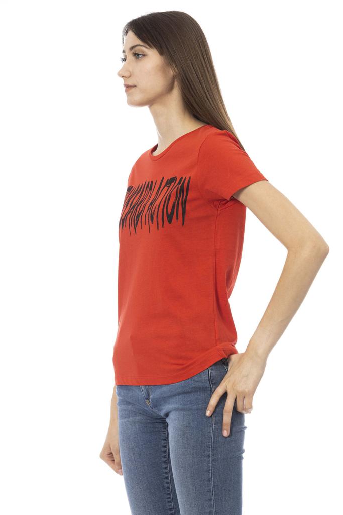 Trussardi Action Trussardi Action Red Cotton Tops 
T-Shirt