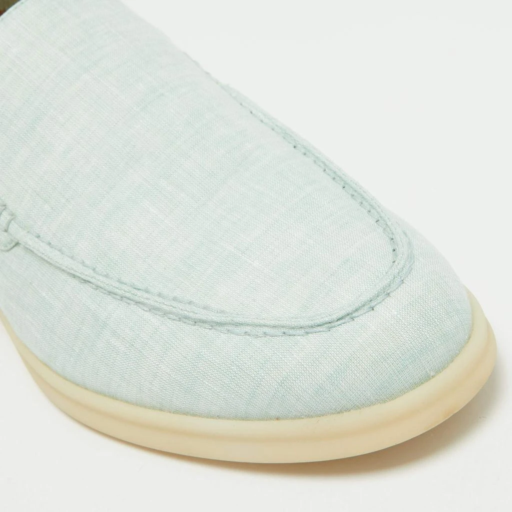 Loro Piana Loro Piana Green Canvas and Suede Summer Walk Loafers Size 42 7