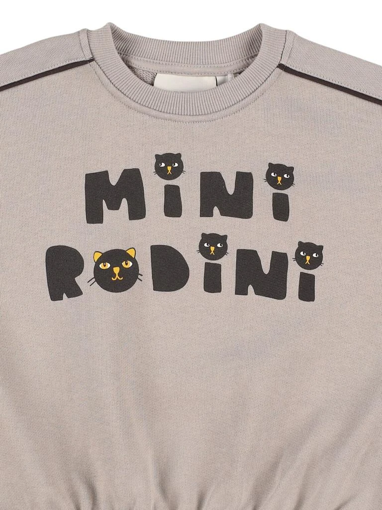 MINI RODINI Organic Cotton Crewneck Sweatshirt 1