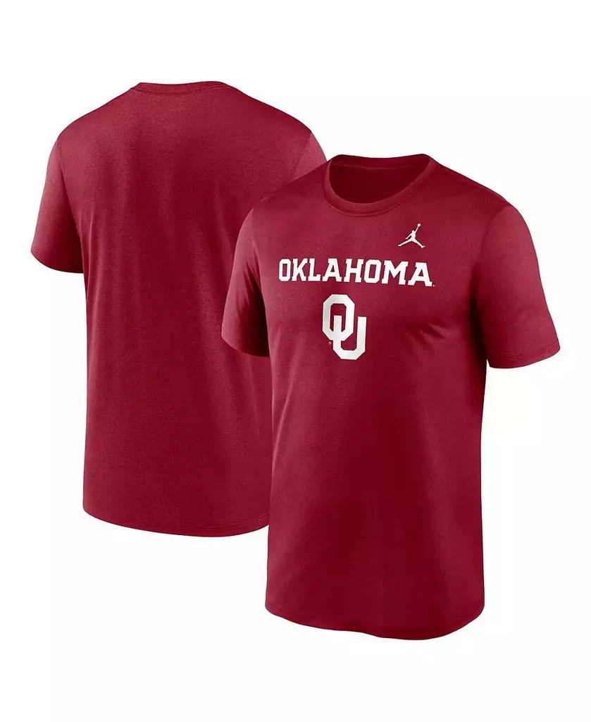 Jordan Men's Crimson Oklahoma Sooners Lockup Legend Performance T-Shirt 1