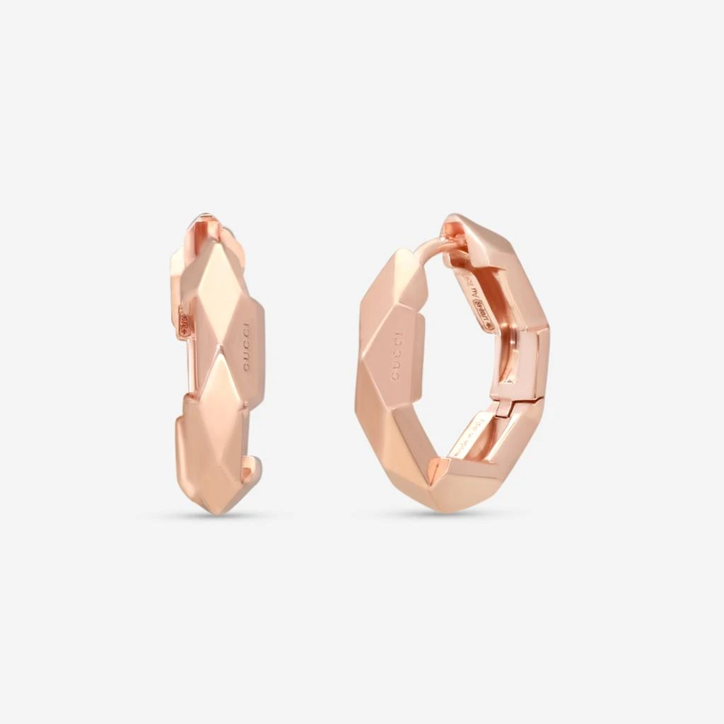 Gucci Gucci Link to Love 18K Rose Gold Hoop Earrings YBD78672700100U-copy 3
